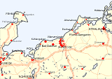 Landkarte Mecklenburg Vorpommern - Kste