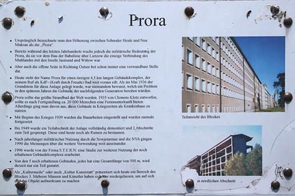 Prora auf Rügen Informationstafel