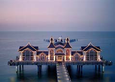 Sellin , Seebrcke bei Nacht - Insel Rgen