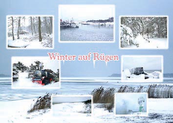 Ansichtskarte Postkarte R�gen im Winter R� 90