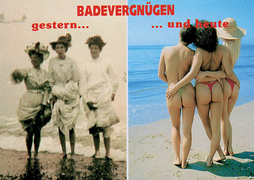 Ansichtskarte Postkarte  Allgemein Se 5 - Baden gestern..und heute