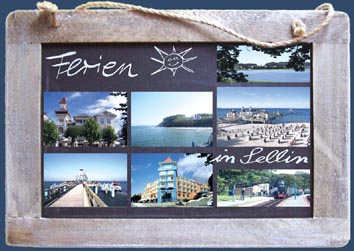 Postkarte R�gen Ansichtskarte Sellin SL 14 Tafel